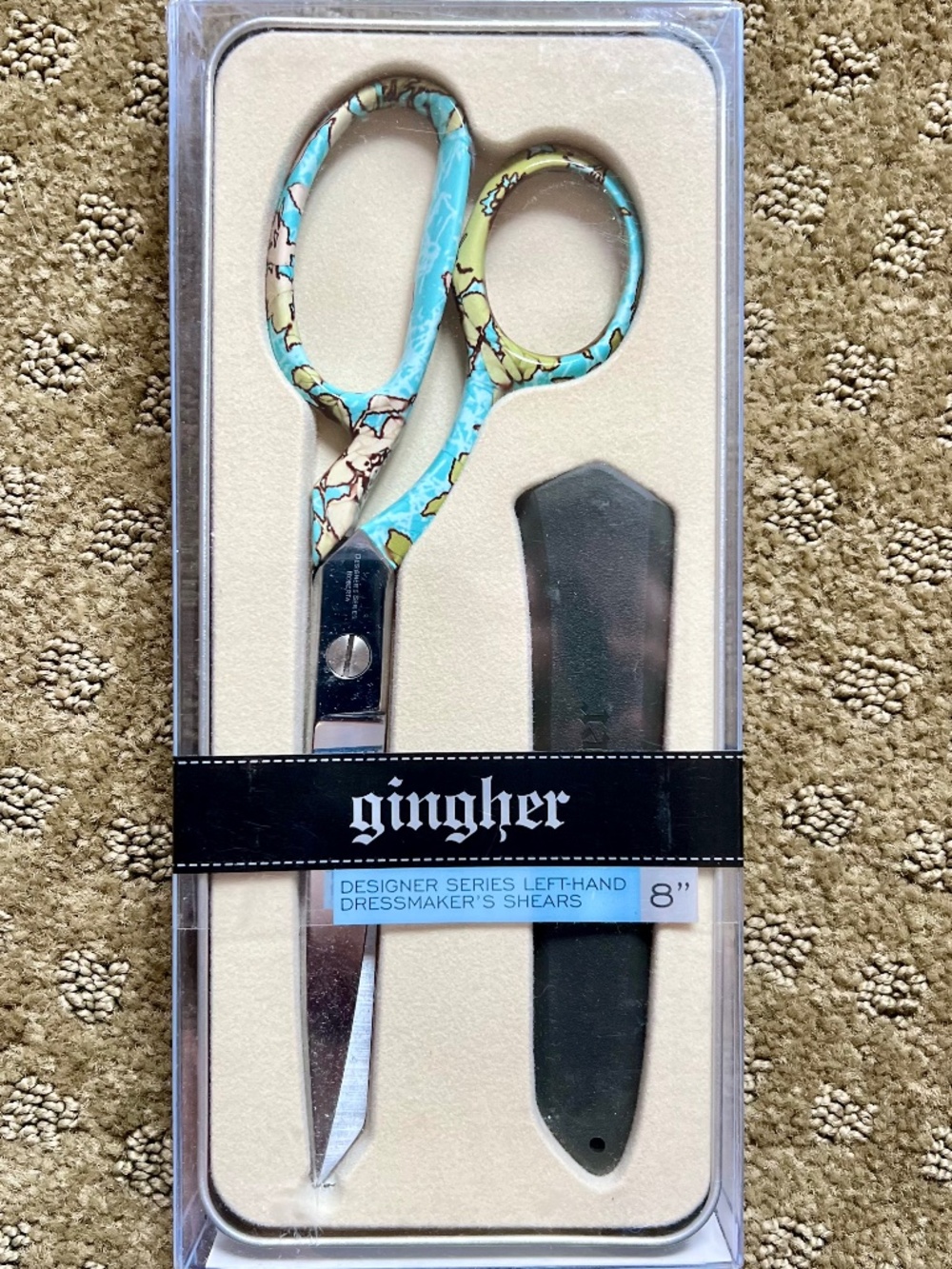 Gingher Designer Series Roberta No. 8 Left-Hand Dressmaker’s Shears 8" NIB